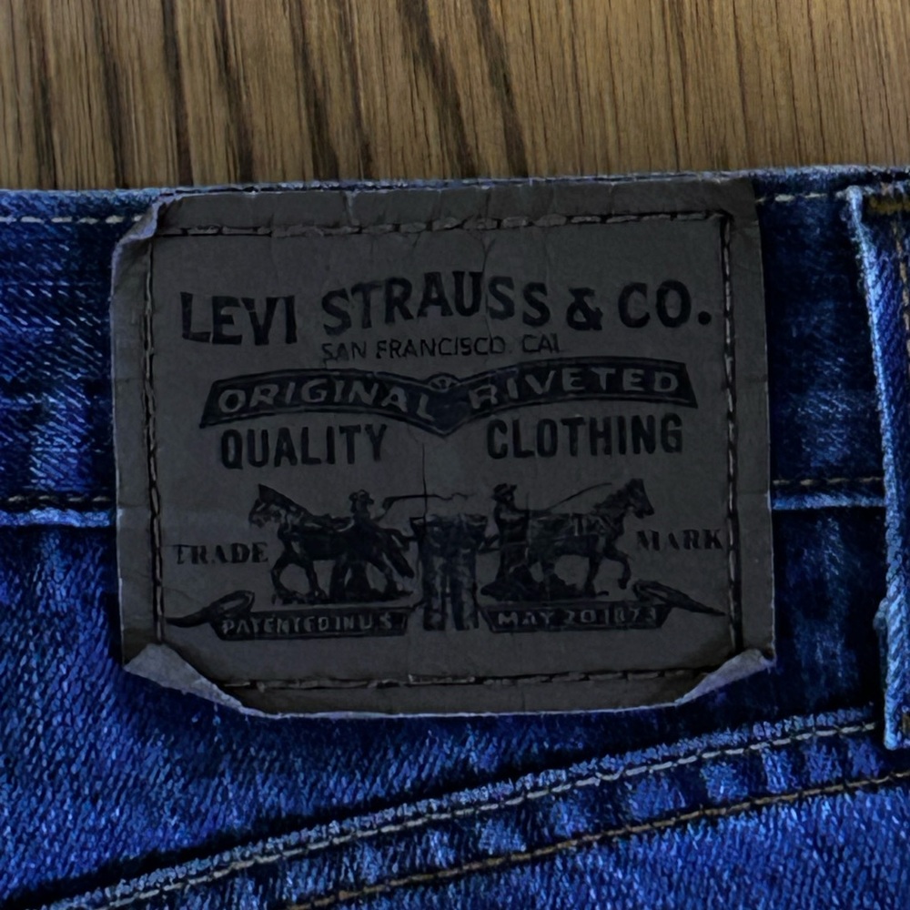 Levi’s 514 Slim Straight Jeans Men’s W 28” 32” Inseam Medium Wash Blue Denim Y2K - Picture 12 of 13
